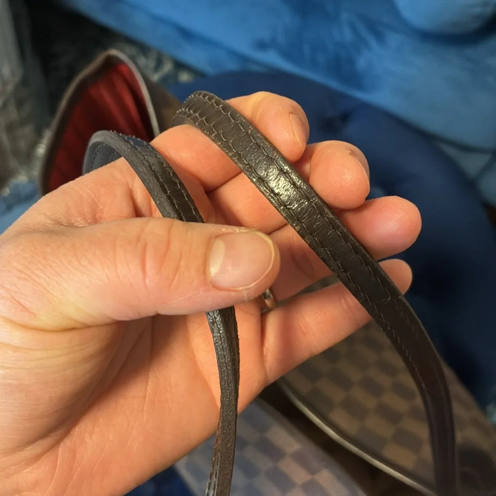 LOUIS VUITTON DAMIER EBENE NEVERFULL MM SHOULDER BAG WITH DUST BAG